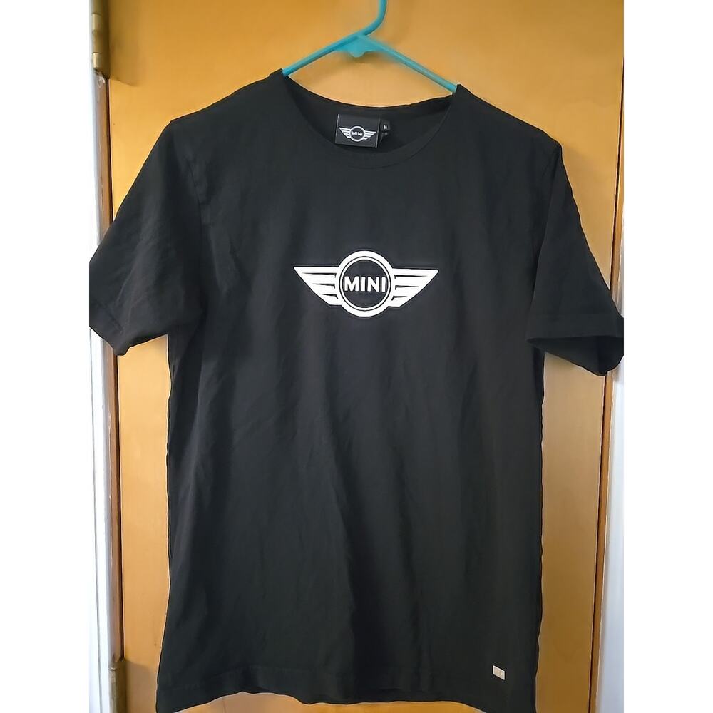 BMW AG MINI BLACK COTTON SHORT SLEEVE T-SHIRT SIZE M MADE IN PORTUGAL